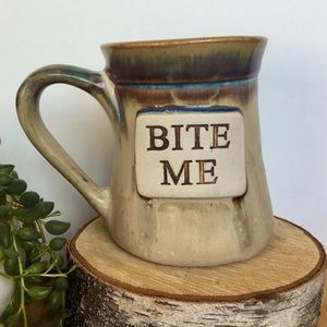 “Bite Me” Sassy Glazed Large Coffee Mug
